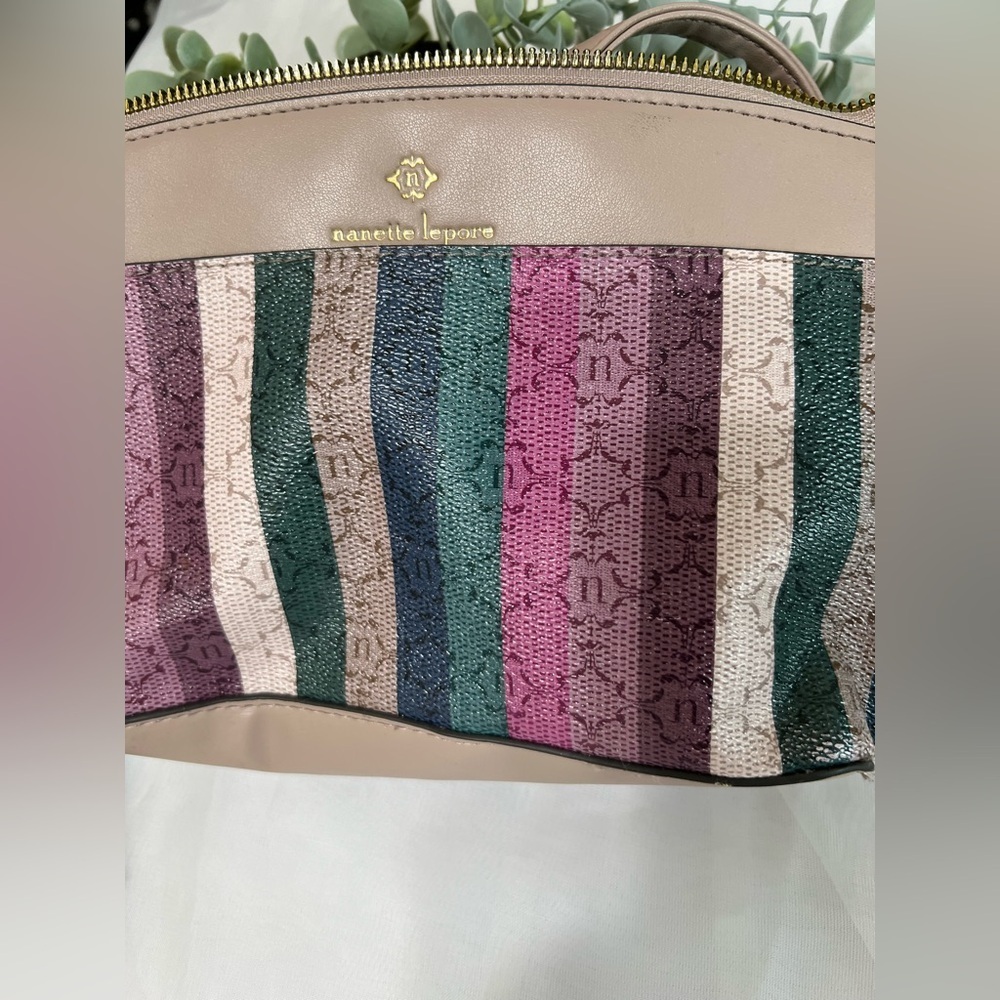 Nanette Lepore Risley Dome Women's Multicolor Faux Leather Crossbody Purse Small - Picture 4 of 14